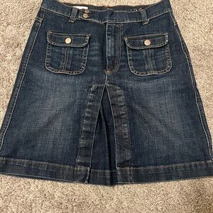 Denim Skirt with Front Pockets